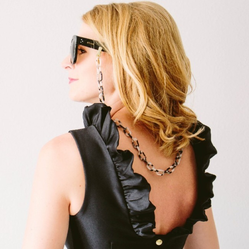 Ivory Tortoise Shell Sunglasses Chain